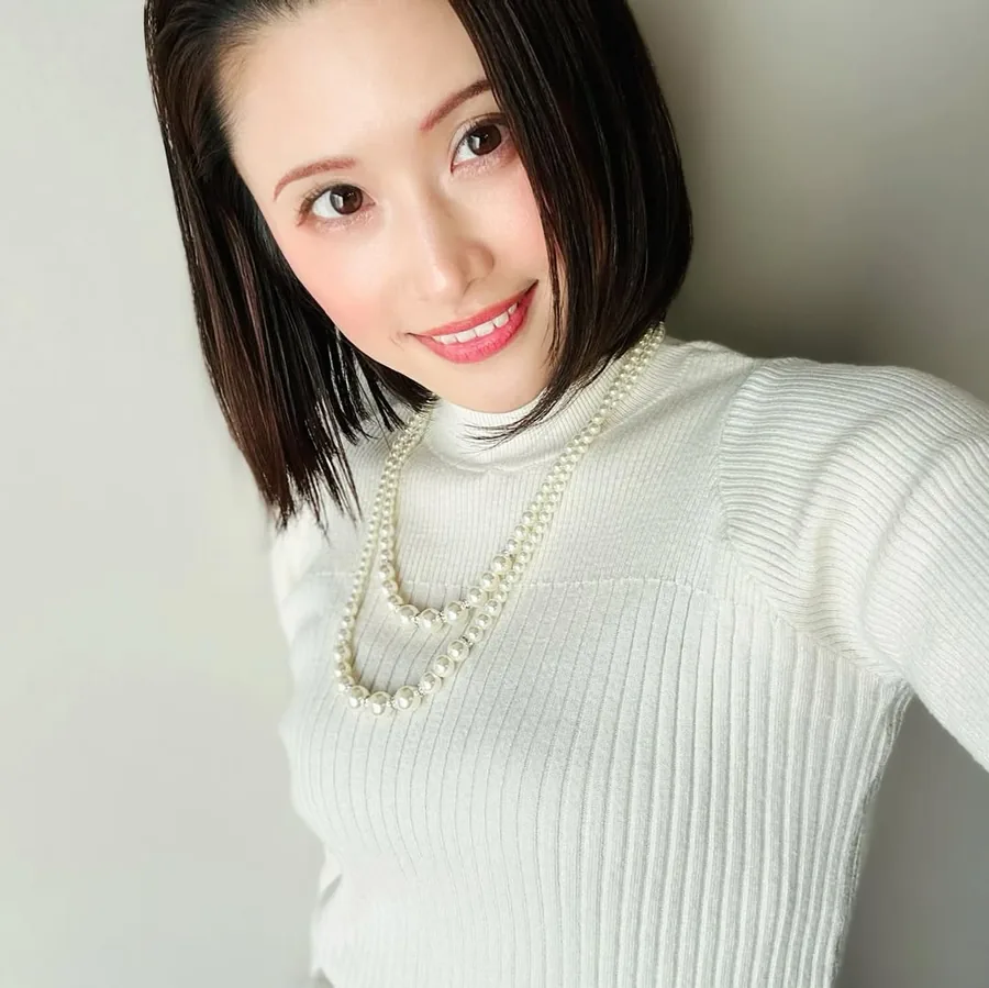 2連パールネックレスの着用イメージ